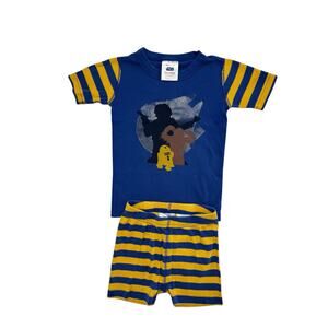 HANNA ANDERSSON Star Wars Blue Yellow Short John Pajama Set Size 4 100 Chewy Han